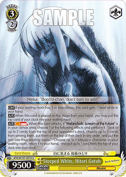 Steeped White Hitori Gotoh BTR/W107-E019 U BOCCHI THE ROCK! Card