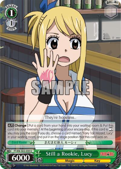 Still a Rookie Lucy FT/EN-S02-039 U Fairy Tail ver.E Card