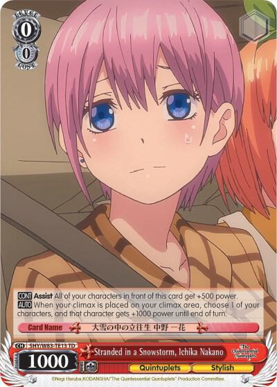 Stranded in a Snowstorm Ichika Nakano 5HY/W83-TE13 TD The Quintessential Quintuplets Card