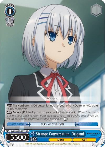 Strange Conversation Origami DAL/W79-TE15 TD Date A Live Card