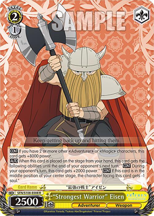 Strongest Warrior Eisen SFN/S108-E008 R Frieren: Beyond Journey’s End Card
