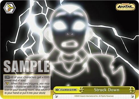 Struck Down RRR ATLA/WX04-021R RRR Avatar: The Last Airbender Card