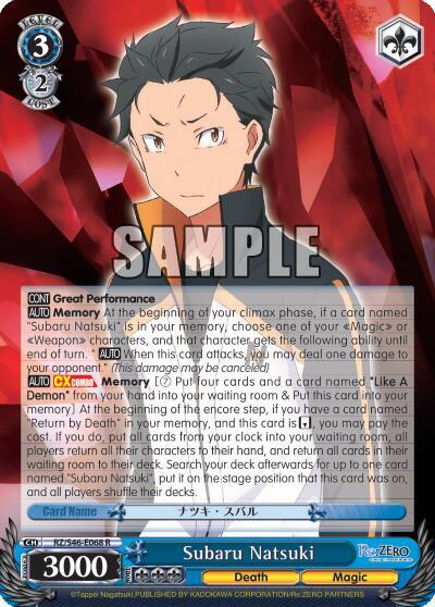 Subaru Natsuki RZ/S46-E068 R Re:ZERO Card