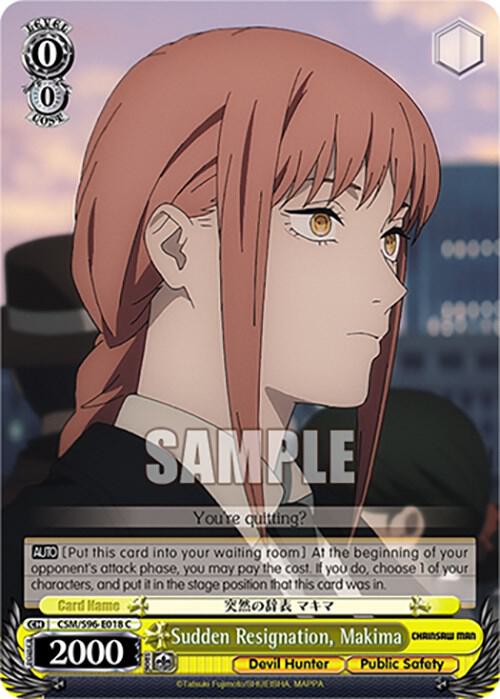 Sudden Resignation Makima CSM/S96-E018 C Chainsaw Man Card