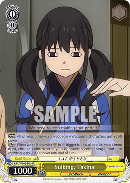 Sulking Takina LRC/W105-E016 U Lycoris Recoil Card