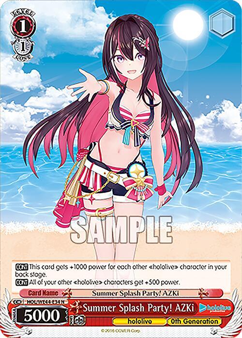 Summer Splash Party AZKi HOL/WE44-E34 N hololive production Summer Collection Premium Booster Card