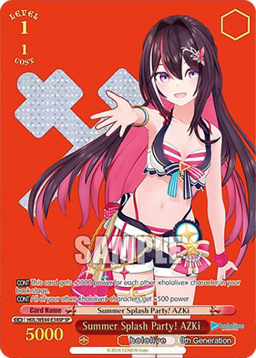 Summer Splash Party AZKi SP HOL/WE44-E34SP SP hololive production Summer Collection Premium Booster Card