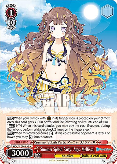 Summer Splash Party Anya Melfissa HOL/WE44-E32 N hololive production Summer Collection Premium Booster Card