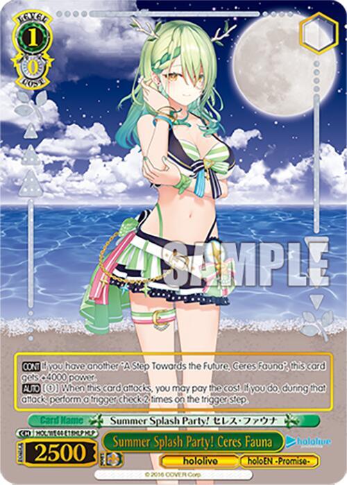 Summer Splash Party Ceres Fauna HLP HOL/WE44-E18HLP HLP hololive production Summer Collection Premium Booster Card