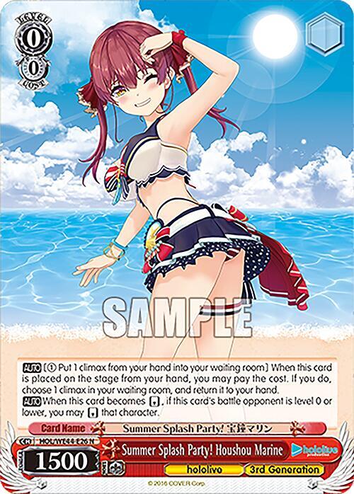 Summer Splash Party Houshou Marine HOL/WE44-E26 N hololive production Summer Collection Premium Booster Card