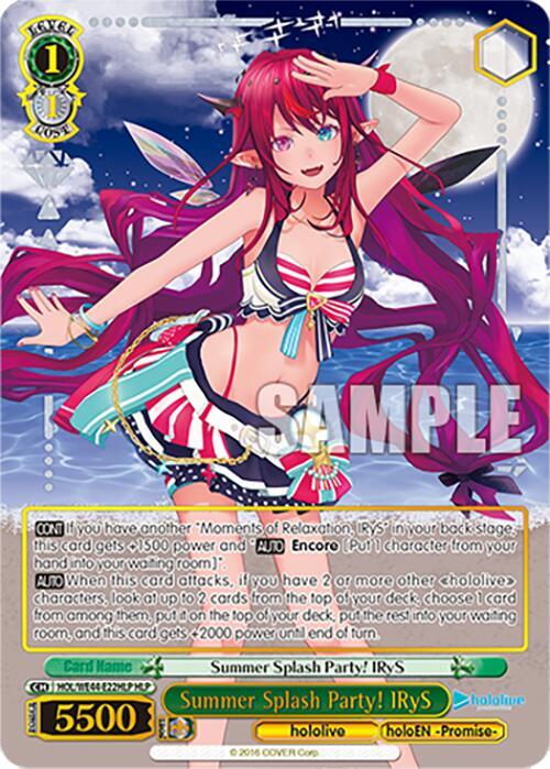 Summer Splash Party IRyS HLP HOL/WE44-E22HLP HLP hololive production Summer Collection Premium Booster Card