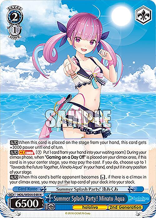Summer Splash Party Minato Aqua HOL/WE44-E48 N hololive production Summer Collection Premium Booster Card