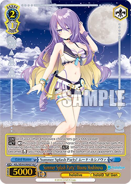 Summer Splash Party Moona Hoshinova HLP HOL/WE44-E46HLP HLP hololive production Summer Collection Premium Booster Card