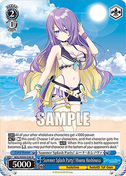 Summer Splash Party Moona Hoshinova HOL/WE44-E46 N hololive production Summer Collection Premium Booster Card