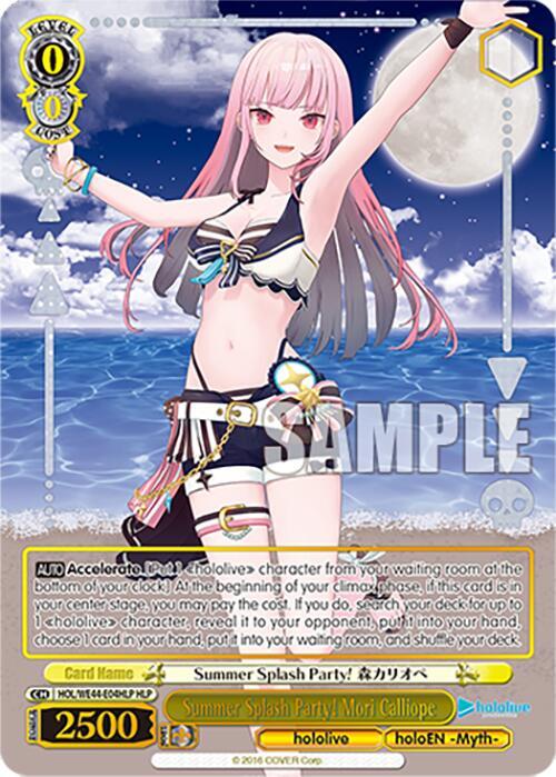 Summer Splash Party Mori Calliope HLP HOL/WE44-E04HLP HLP hololive production Summer Collection Premium Booster Card