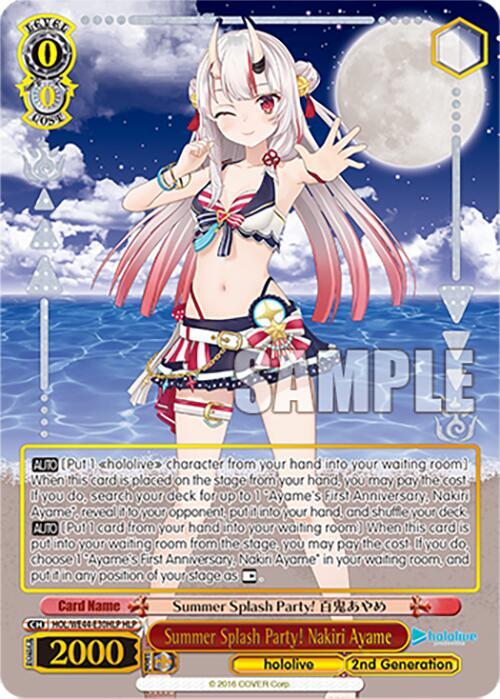 Summer Splash Party Nakiri Ayame HLP HOL/WE44-E30HLP HLP hololive production Summer Collection Premium Booster Card
