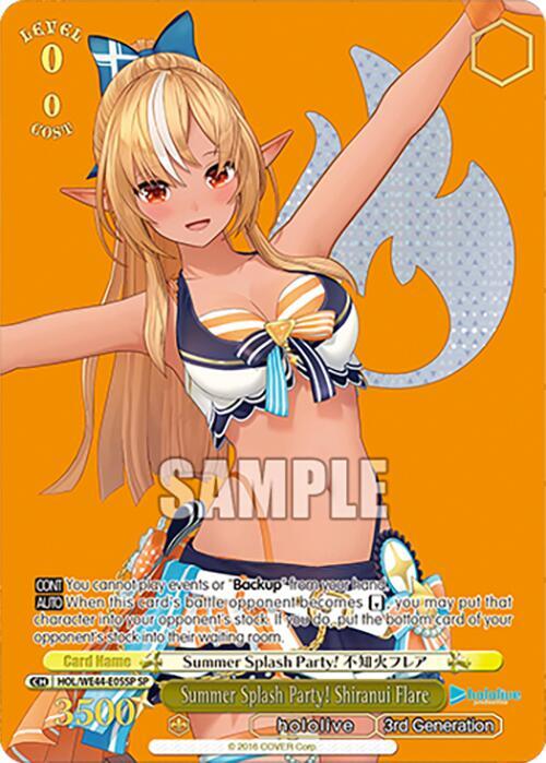 Summer Splash Party Shiranui Flare SP HOL/WE44-E05SP SP hololive production Summer Collection Premium Booster Card