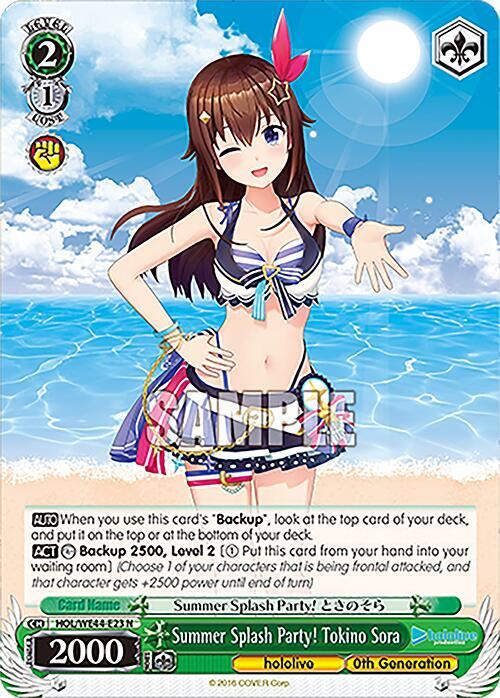 Summer Splash Party Tokino Sora HOL/WE44-E23 N hololive production Summer Collection Premium Booster Card