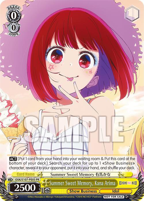 Summer Sweet Memory Kana Arima OSK/S107-PE03 PR [OSHI NO KO] Card