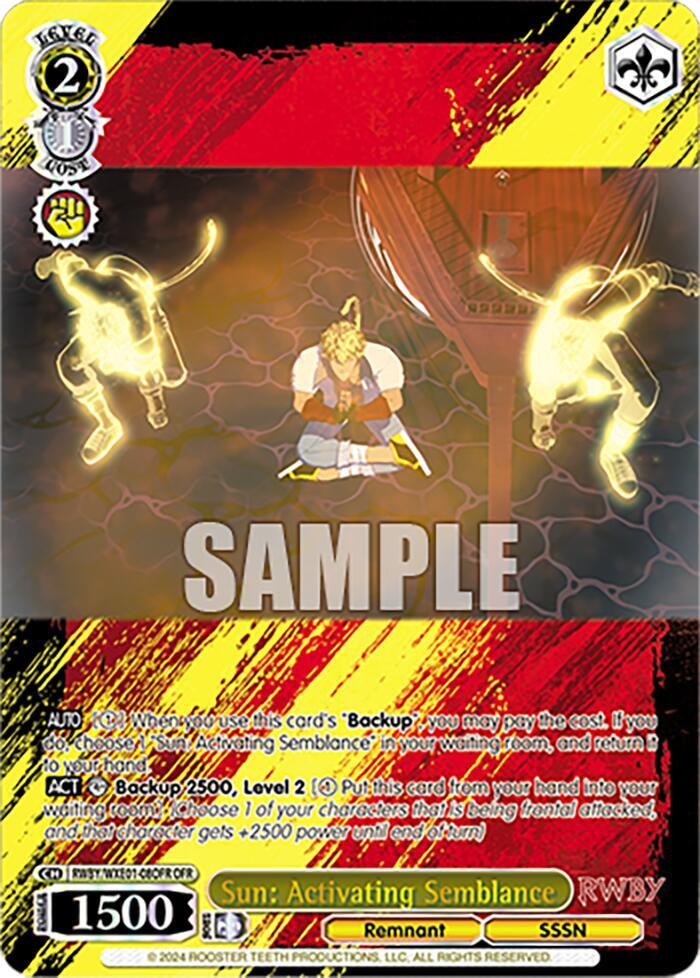Sun Activating Semblance OFR RWBY/WXE01-08OFR OFR RWBY Premium Booster Card