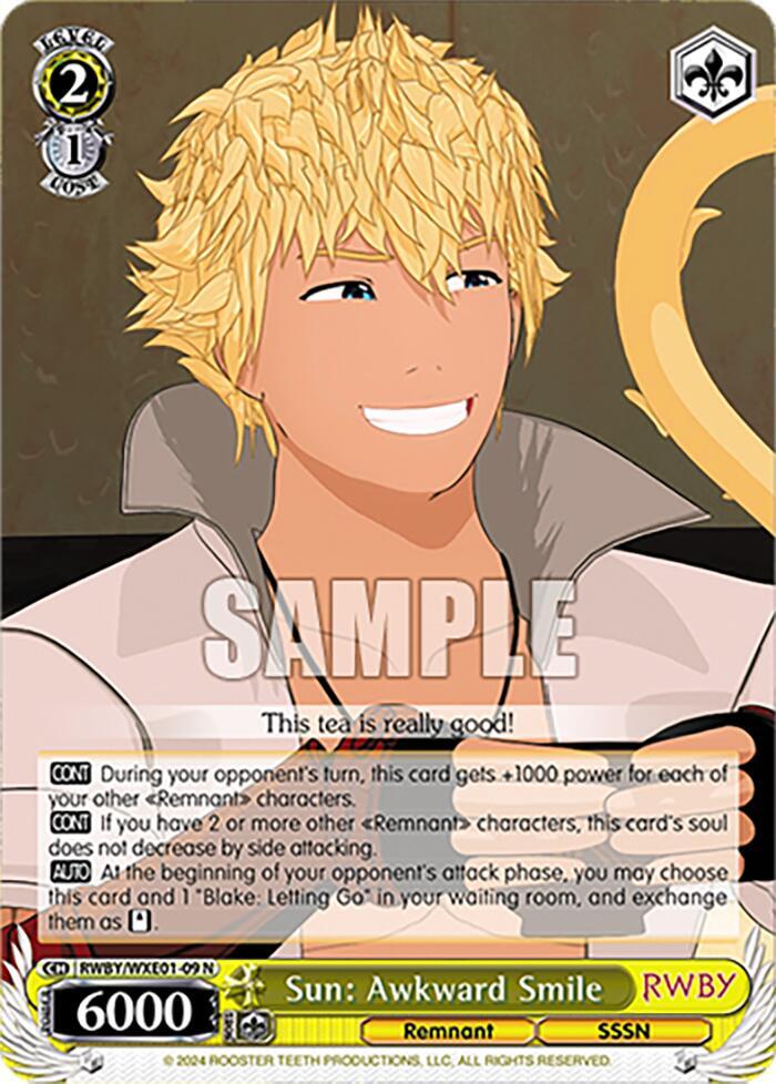 Sun Awkward Smile RWBY/WXE01-09 N RWBY Premium Booster Card