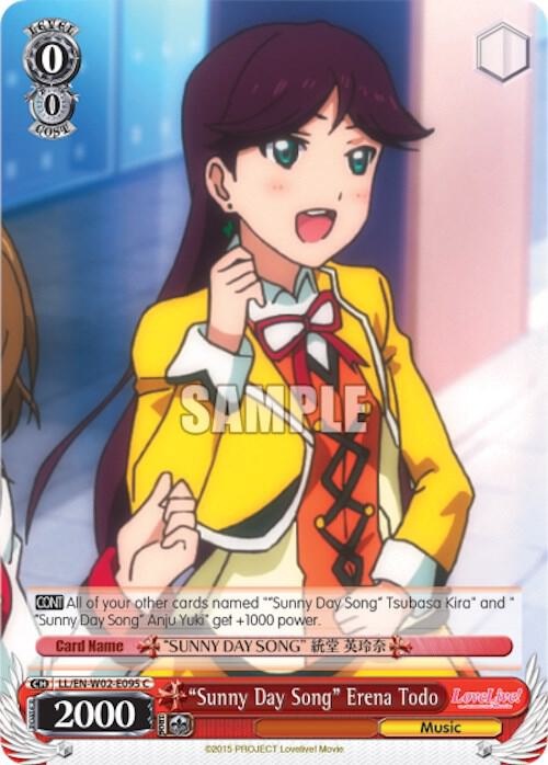Sunny Day Song Erena Todo LL/EN-W02-E095 C Love Live! DX Vol.2 Card