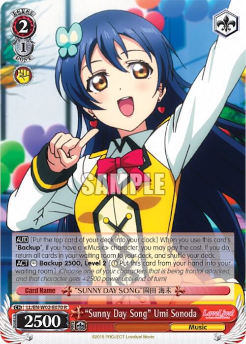 Sunny Day Song Umi Sonoda LL/EN-W02-E070 R Love Live! DX Vol.2 Card