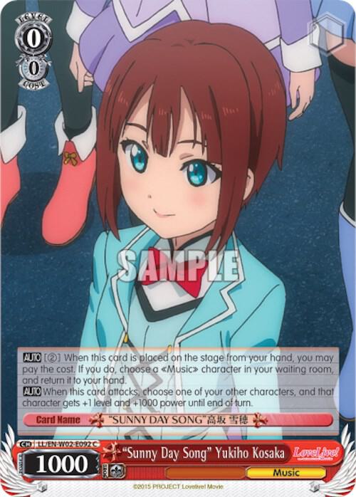 Sunny Day Song Yukiho Kosaka LL/EN-W02-E092 C Love Live! DX Vol.2 Card
