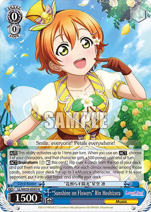 Sunshine on Flowers Rin Hoshizora LL/WE39-E045 N Love Live! School Idol Festival Series 10th Anniversary Premium Booster Card