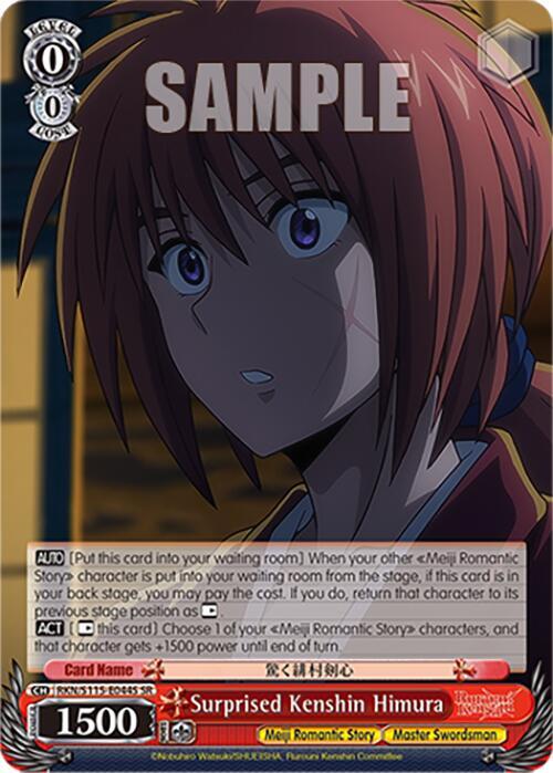 Surprised Kenshin Himura SR RKN/S115-E044S SR Rurouni Kenshin Card