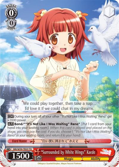 Surrounded by White Wings Kaede MR/W59-TE03 TD Magia Record: Puella Magi Madoka Magica [Side Story] (Mobile) Card
