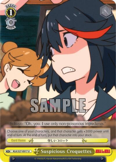 Suspicious Croquettes KLK/S27-E017 U KILL la KILL Card