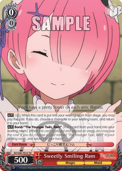 Sweetly Smiling Ram RZ/S46-TE23 TD Re:ZERO Card