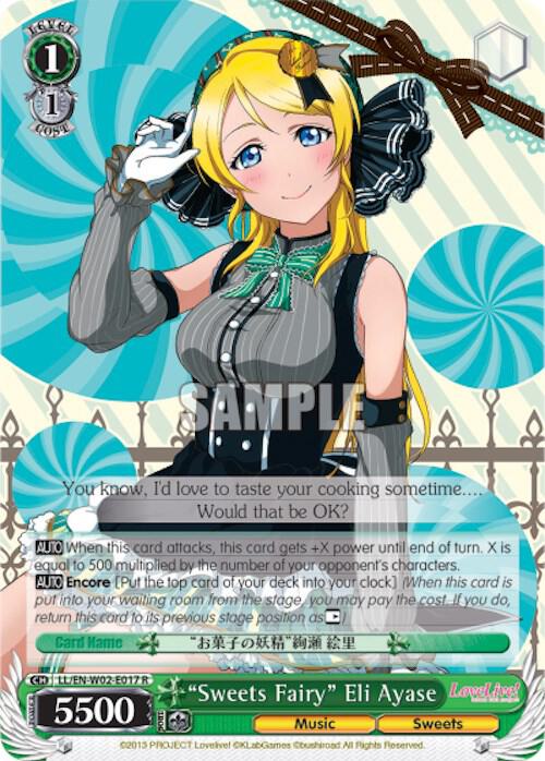 Sweets Fairy Eli Ayase LL/EN-W02-E017 R Love Live! DX Vol.2 Card