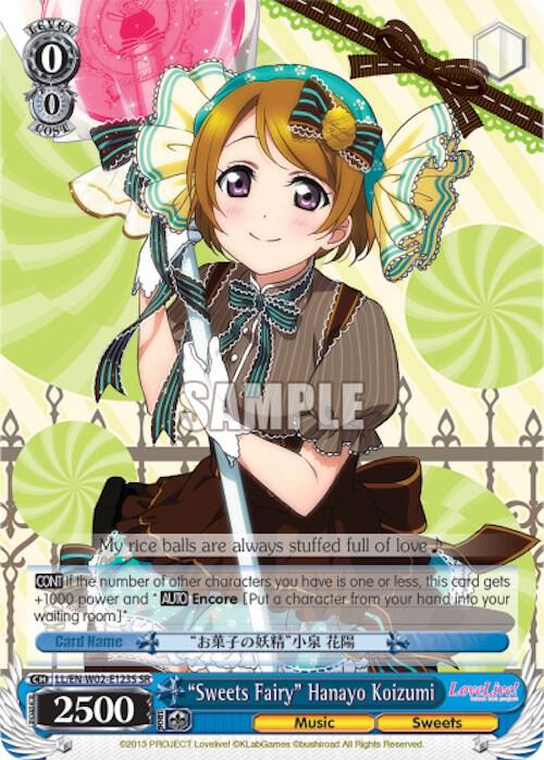Sweets Fairy Hanayo Koizumi SR LL/EN-W02-E123S SR Love Live! DX Vol.2 Card