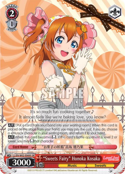 Sweets Fairy Honoka Kosaka SR LL/EN-W02-E069S SR Love Live! DX Vol.2 Card