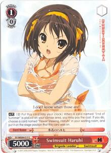 Swimsuit Haruhi SY/WE09-E17 The Melancholy of Haruhi Suzumiya Extra Booster Card