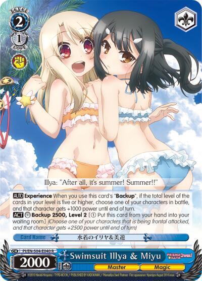 Swimsuit Illya and Miyu PI/EN-S04-E040 R Fate/kaleid liner PRISMA ILLYA DX Card