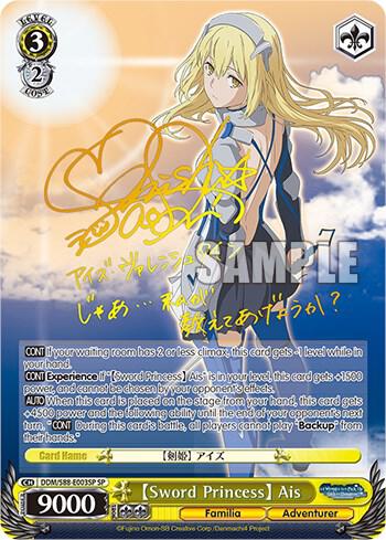 Sword Princess Ais SP DDM/S88-E003SP SP Is it Wrong to Try to Pick Up Girls in a Dungeon? Card
