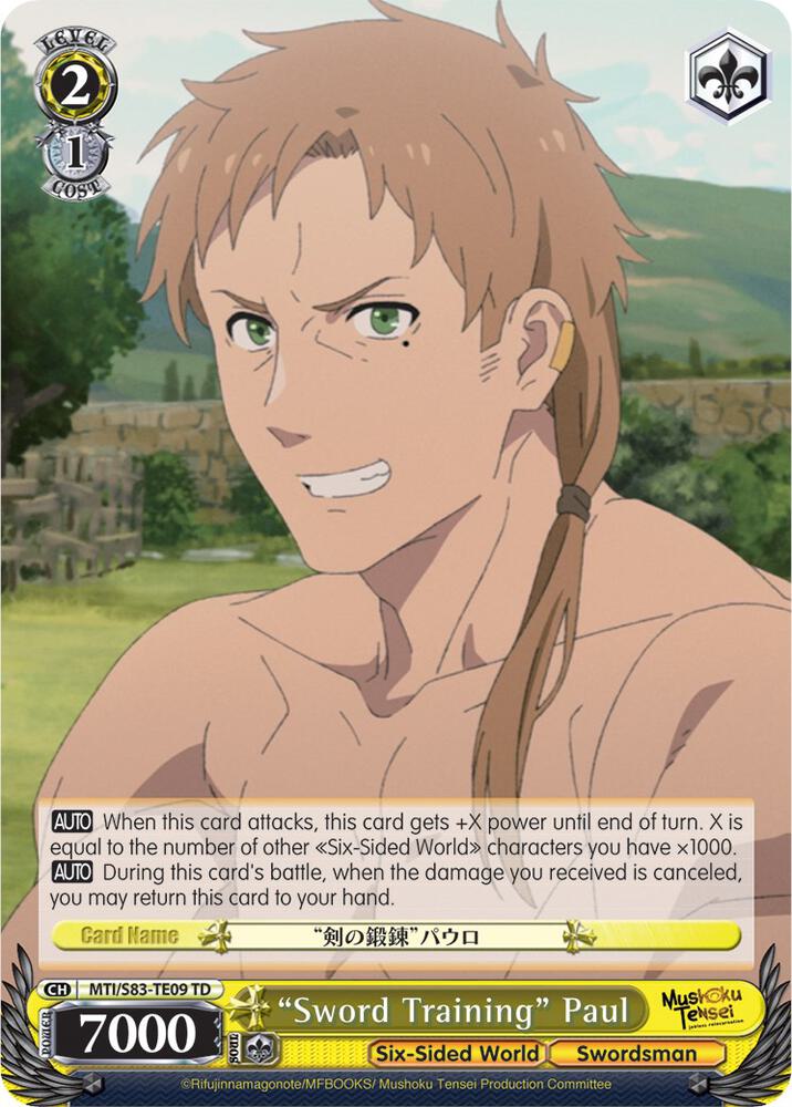 Sword Training Paul MTI/S83-TE09 TD Mushoku Tensei: Jobless Reincarnation Card