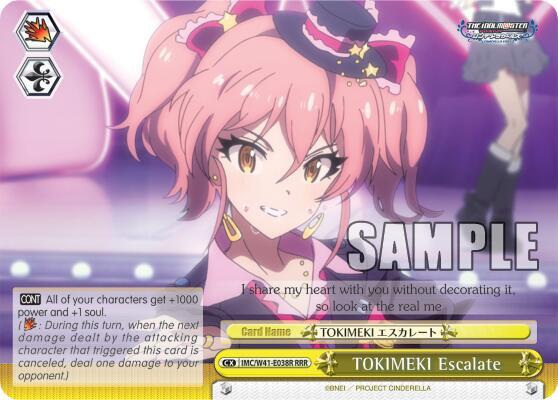 TOKIMEKI Escalate RRR IMC/W41-E038R RRR The iDOLM@STER Cinderella Girls Card