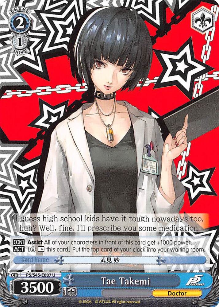 Tae Takemi P5/S45-E087 U Persona 5 Card