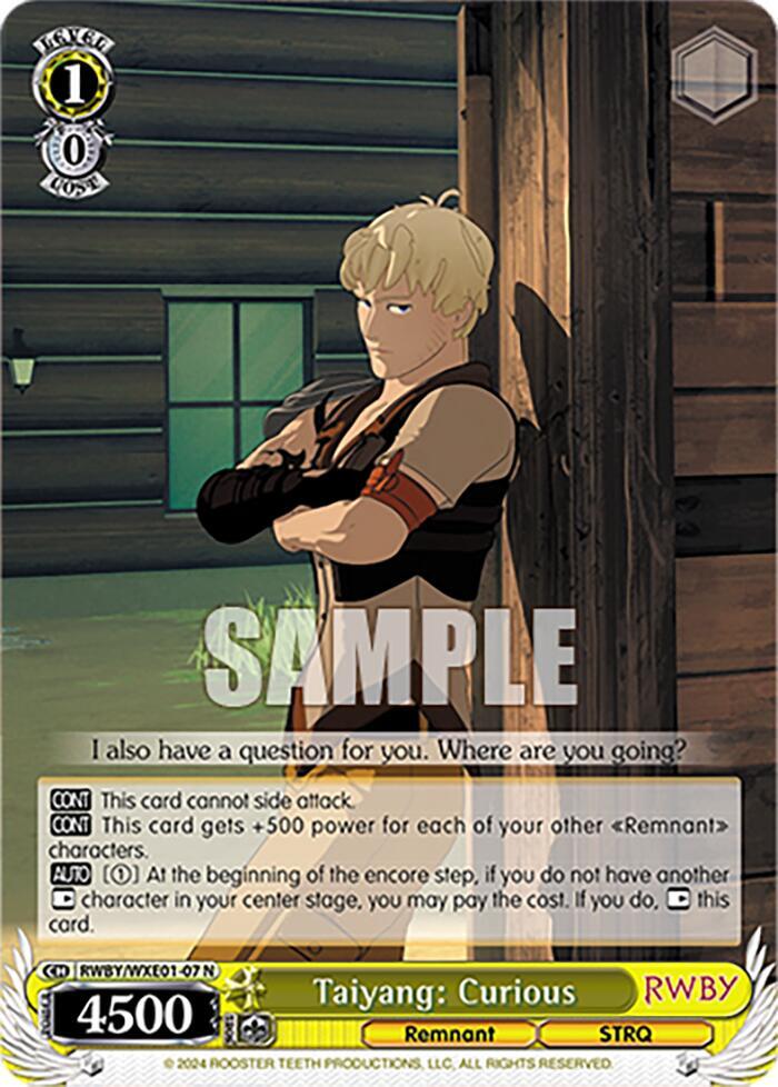Taiyang Curious RWBY/WXE01-07 N RWBY Premium Booster Card