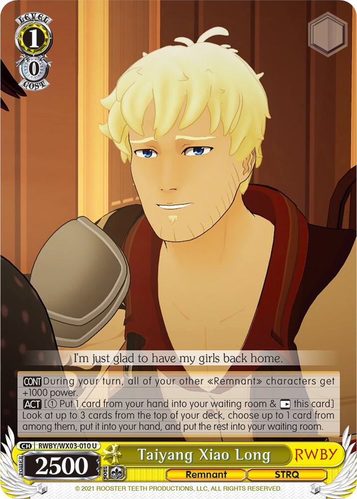 Taiyang Xiao Long RWBY/WX03-010 U RWBY Card