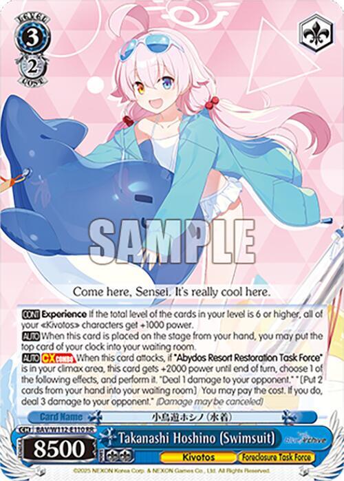 Takanashi Hoshino Swimsuit BAV/W112-E110 RR Blue Archive Card