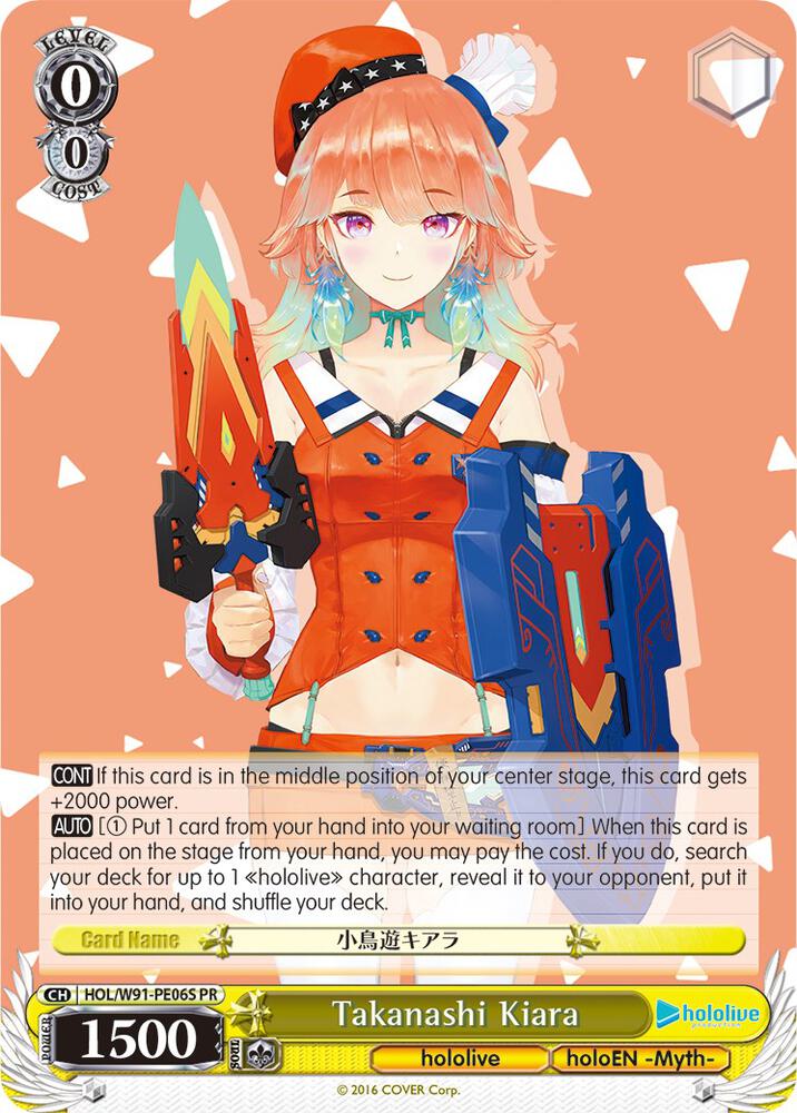 Takanashi Kiara Foil HOL/W91-PE06S PR hololive production Card