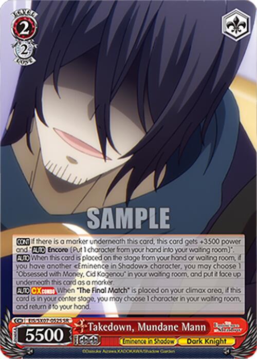 Takedown Mundane Mann SR EIS/SX07-052S The Eminence in Shadow Card