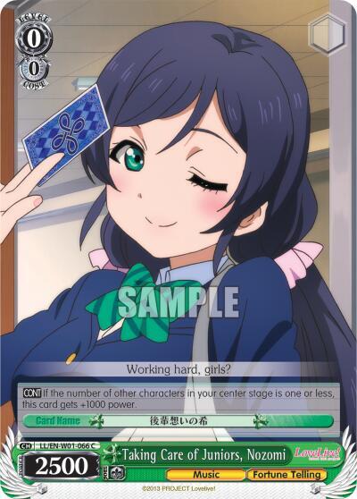 Taking Care of Juniors Nozomi LL/EN-W01-066 C Love Live! DX Card