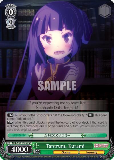 Tantrum Kurami SR NGL/S58-E026S SR No Game No Life Card