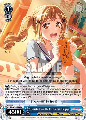 Tanzaku From the Past Arisa Ichigaya BD/W95-E113 C BanG Dream! Girls Band Party! 5th Anniversary Card